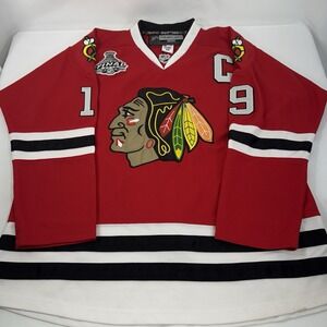 Chicago BLACKHAWKS 2013 Stanley Cup Final Patch TOEWS Red Jersey Men`s Size: 54